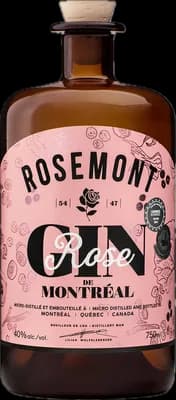 Bouteille de spiritueux : Gin Rose de la marque Rosemont