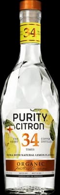Bouteille de spiritueux : Purity Citron de la marque Purity