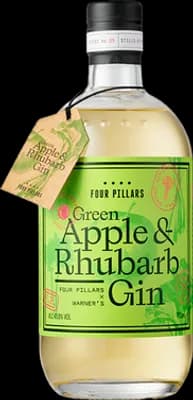 Bouteille de spiritueux : Green Apple & Rhubarb Gin de la marque Four Pillars