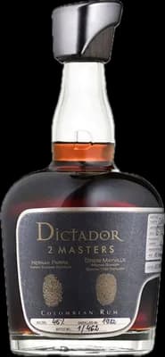 Bouteille de spiritueux : 2 Masters Barton Wheated Bourbon Cask de la marque Dictador