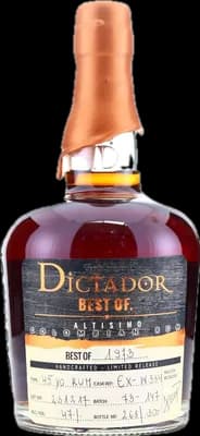 Bouteille de spiritueux : Best Of 1973 Altisimo 45 Years 47% de la marque Dictador