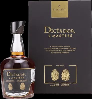 Bouteille de spiritueux : 2 Masters Hardy Spring Blend Rum 1975 and 1977 de la marque Dictador