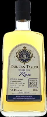 Bouteille de spiritueux : Single Cask Rum 2002 Aged 12 Years (Diamond Distillery) de la marque Duncan Taylor