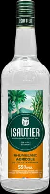 Bouteille de spiritueux : Rhum Blanc Agricole 55° de la marque Isautier
