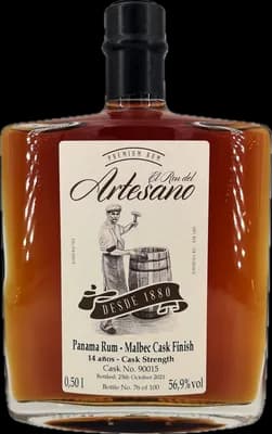 Bouteille de spiritueux : Panama Rum - Malbec Cask Finish de la marque El Ron del Artesano