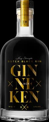 Bouteille de spiritueux : Black Gin de la marque Ginneken Gin