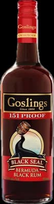 Bouteille de spiritueux : 151 Proof Black Rum de la marque Goslings