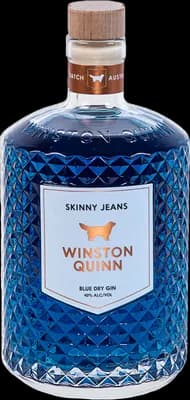 Bouteille de spiritueux : Skinny Jeans Blue Dry Gin de la marque Winston Quinn