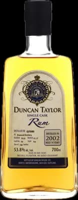 Bouteille de spiritueux : Single Cask Rum 2002 Aged 14 Years (Diamond Distillery) de la marque Duncan Taylor