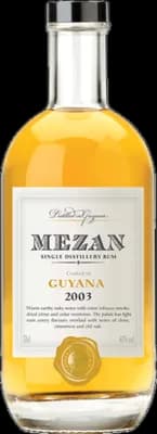 Bouteille de spiritueux : Guyana 2003 de la marque Mezan