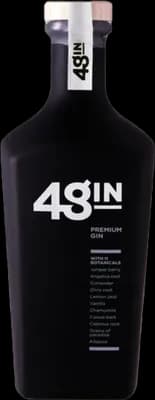 Bouteille de spiritueux : Premium Black Gin de la marque 48 Gin