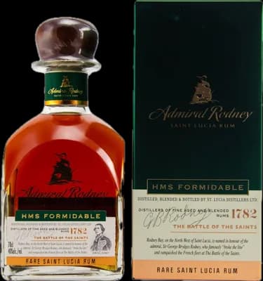 Bouteille de spiritueux : Admiral Rodney HMS Formidable de la marque Saint Lucia Distillers