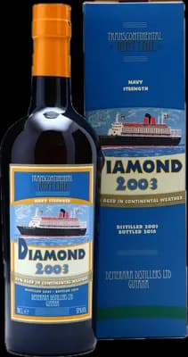 Bouteille de spiritueux : Diamond 2003 de la marque Transcontinental Rum Line