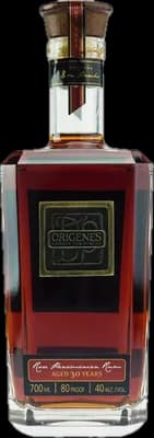 Bouteille de spiritueux : Origenes 30 Years de la marque Alcoholes Y Rones de Panama SA